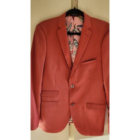 Paisley and Gray Coral SB Two Button Sportcoat w/Elbow Patches, Fully Lined, Cla - Picture 8 of 12